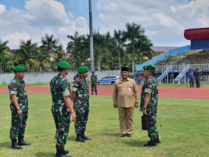 Sekda Kampar Sambut Kunjungan Kerja Pangdam I/BB Mayjen TNI Achmad Daniel Chardin ke Yonif 132/Bima Sakti dan Kodim 0313 /KPR.