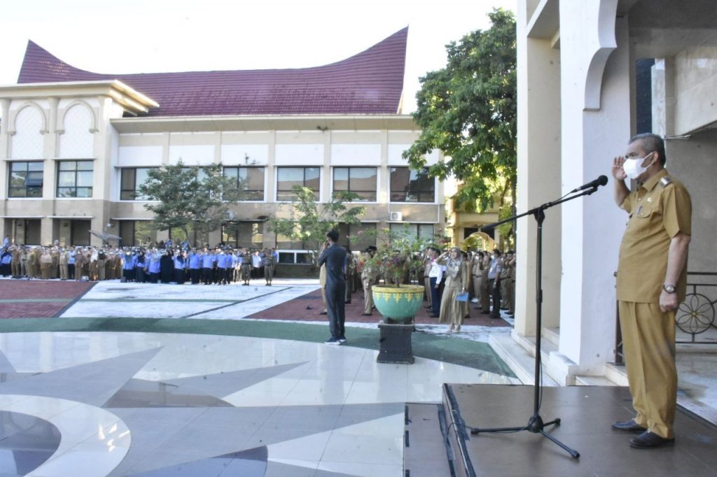 Pimpin Apel Gabungan Perdana, Pj Bupati Kampar: Tekan Kasus Stunting dan Penyalagunaan Narkoba yang Merusak Generasi.