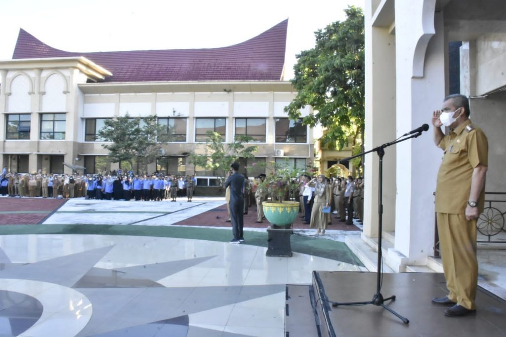 Apel Perdana Pj Bupati Kampar Bersama ASN dan THL, Kamsol Sebut Meranti