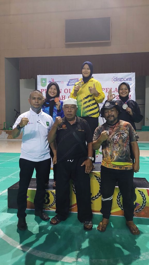 Cabor Pencak Silat Kampar  Raih 1 Emas 4 Perak 2  Perunggu di Popda XV Riau Tahun 2022