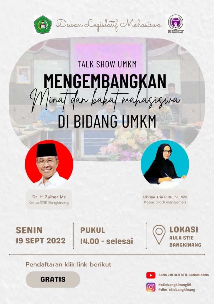 STIE Bangkinang Akan Adakan Talk Show UMKM Guna Gali Minat dan Bakat Mahasiswa