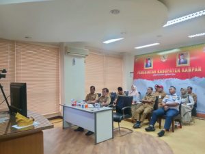 Pemkab Kampar Ikuti Zoom Meeting Rakor Rutin Pengendalian Inflasi Daerah