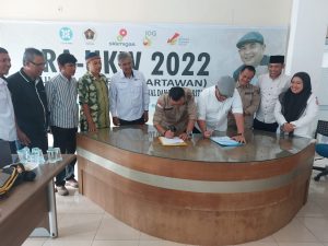 Sukseskan Pemilu 2024, Bawaslu Kampar Teken MoU dengan PWI Riau