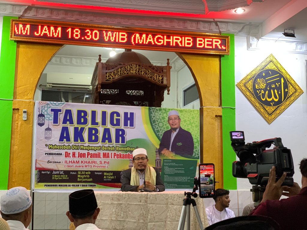 Masjid Al-Falah I Salo Timur Gelar Tabligh Akbar Sambut Bulan Suci Ramadhan