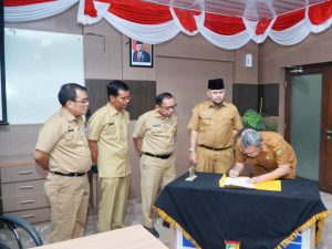 Sejumlah Pejabat Pimpinan Tinggi Pratama Pemkab Kampar Gelar Sertijab.