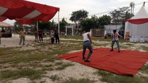 Hadapi Pemilu 2024, Bawaslu Kampar Gelar Pentas Budaya Pengawasan dan Deklarasi Pemilu Damai di Lapangan Merdeka