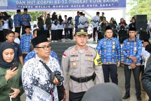 Wakapolresta Barelang Hadiri Upacara Peringatan HUT PGRI Ke-78, Hari Kesehatan Nasional (HKN) Ke-59 dan HUT KORPRI Ke-52 Tingkat  Kota Batam Tahun 2023