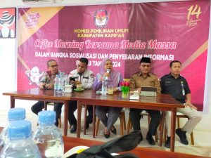 KPU Kampar Gelar Coffe Morning & Sosialisasi Bersama Insan Pers