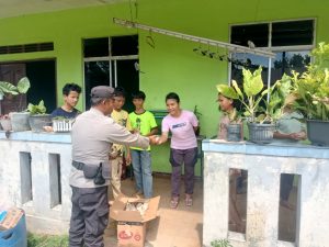 Giat Jumat Berkah Polsek Sungai Beduk Bersama Panti Asuhan Rumah Cinta Kel. Tanjung Piayu