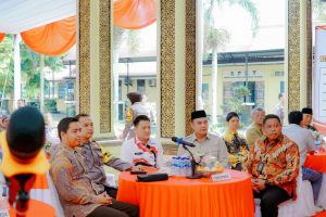 Kampanye Hari Pertama Rapat Terbuka, Pj Bupati Kampar Bersama Jajaran Terkait  Deklarasi Tertib Berlalu Lintas.