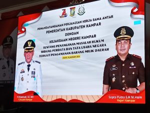 Pemkab Kampar Jalin Kerjasama Dengan Kajari Terkait Pengamanan Barang Milik Daerah