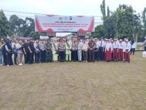Siswa SMKN 1 Kuok Mengikuti Apel gelar pasukan operasi keselamatan Yang Ditaja Jajaran Polres Kampar