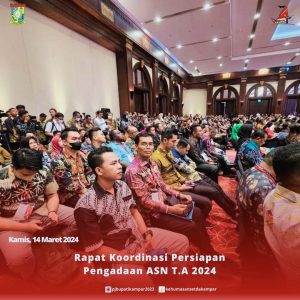PJ Bupati diwakili Kepala BKPSDM Ikuti Rakor MenpanRB Terkait Persiapan Pengadaan ASN 2024