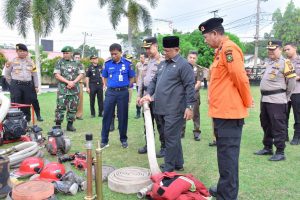 Tim Karhutla Pemkab Kampar Gelar Apel Siaga Terkait Cuaca Mulai Panas