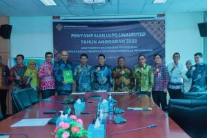 Penjabat Bupati Kampar Hambali Serahkan LKPD Tahun 2023 Kepada BPK RI Perwakilan Riau.