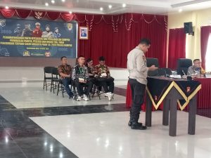 Hari Ini Penandatangan Fakta Integritas dan Pengambilan Sumpah Penerimaan Terpadu Calon Anggota Polri TA 2024 di Polres Kampar