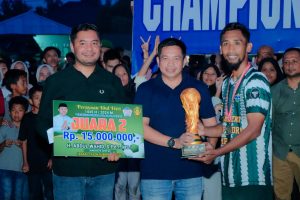 Turnamen Bola Kaki Pulau Balai Kuok Resmi Ditutup, Pulau Balai Keluar Sebagai Juara I.