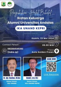 Pengukuhan – Halal Bihalal IKA UNAND KEPRI Semangat Baru Menggerakkan Potensi Alumni untuk Pembangunan Daerah