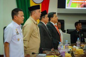 Pj Bupati Kampar Ikuti Laporan Banggar DPRD Ranperda Pertanggungjawaban APBD TA 2023.