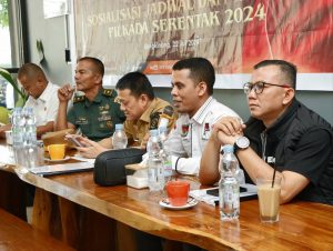 Sosialisasi Tahapan Pilkada, Pj Bupati Kampar Minta Saling Mengingatkan Tingkatkan Sinergitas.