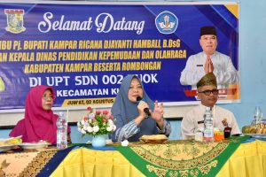 Disdikpora Kampar Dampingi Langsung Bunda Paud Saat Berkunjung Ke SDN 002 Kuok