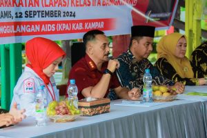Pj Sekda Kampar Ahmad Yuzar Buka Sosialisasi Pencegahan HIV/AIDS Di Lapas Kelas II A Bangkinang.
