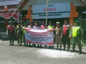 Tim Operasi Mantap Praja Lancang Kuning 2024 Gelar Patroli Sinergitas di Kantor Bawaslu Kampar