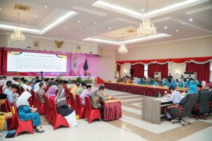 Rapat Koordinasi Optimalisasi Pemenuhan Pelayanan Dasar oleh PKK dalam Penurunan Stunting melalui Program Ketersediaan Air Bersih.