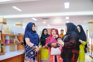 Ketua Dekranasda Kampar Ny Ricana Djayanti Hambali Kunjungi Galeri Dekranasda Kota Pekanbaru