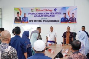Diskominfosandi Kampar Gelar Rapat Koordinasi Operator Persandian Kecamatan Se-Kabupaten Kampar