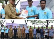 Pj Bupati Tangerang Serahkan Bantuan Kapal dan Sarana Alat Tangkap Ikan