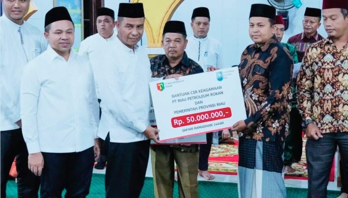 Bupati Kampar Dampingi Gubri Tinjau Pasar Murah dan Safari Ramadhan di Desa Birandang