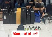 Diduga 6 Pelaku Curat Spesialis Tower Ditangkap Satreskrim Polres Kampar, BB 7 Baterai Litium dan 2 Isi Turut Diamankan
