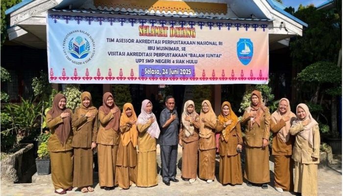 Visitasi Akreditasi Perpustakaan Balam Suntai UPT SMP N 4 Siak Hulu Sukses Dilaksanakan