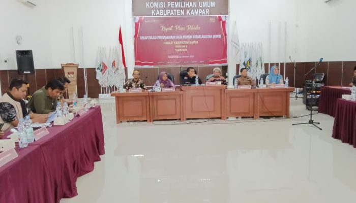KPU Kampar Gelar Rapat Pleno Terbuka Rekapitulasi PDPB Triwulan III Tahun 2025
