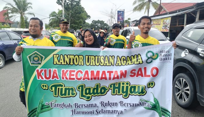 Tim Lado Hijau KUA Salo Tebar Semangat Kerukunan di Gerak Santai HAB ke-80 Kemenag Kampar