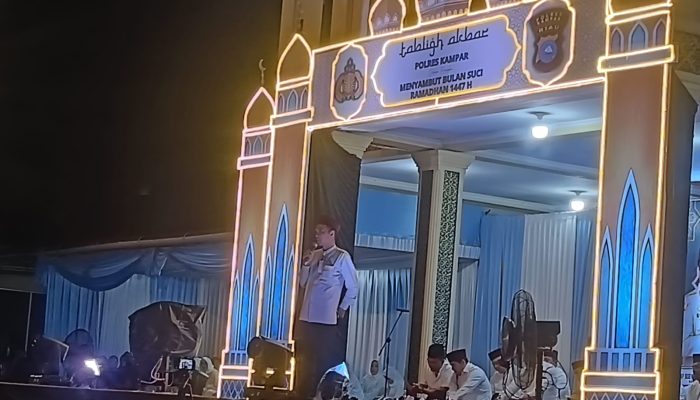 BNK Kampar Apresiasi Kapolres Gelar Tabligh Akbar Sambut Ramadhan 1447 H
