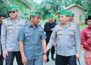 Bupati Kampar Bersama Kapolda Riau  Tiinjau Pembangunan Jembatan Presisi Polri di Desa Lubuk Agung