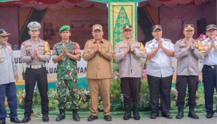 Bupati Rohul dan Kapolres Tinjau Pos Pengamanan Lebaran, Pastikan Kesiapan Arus Mudik
