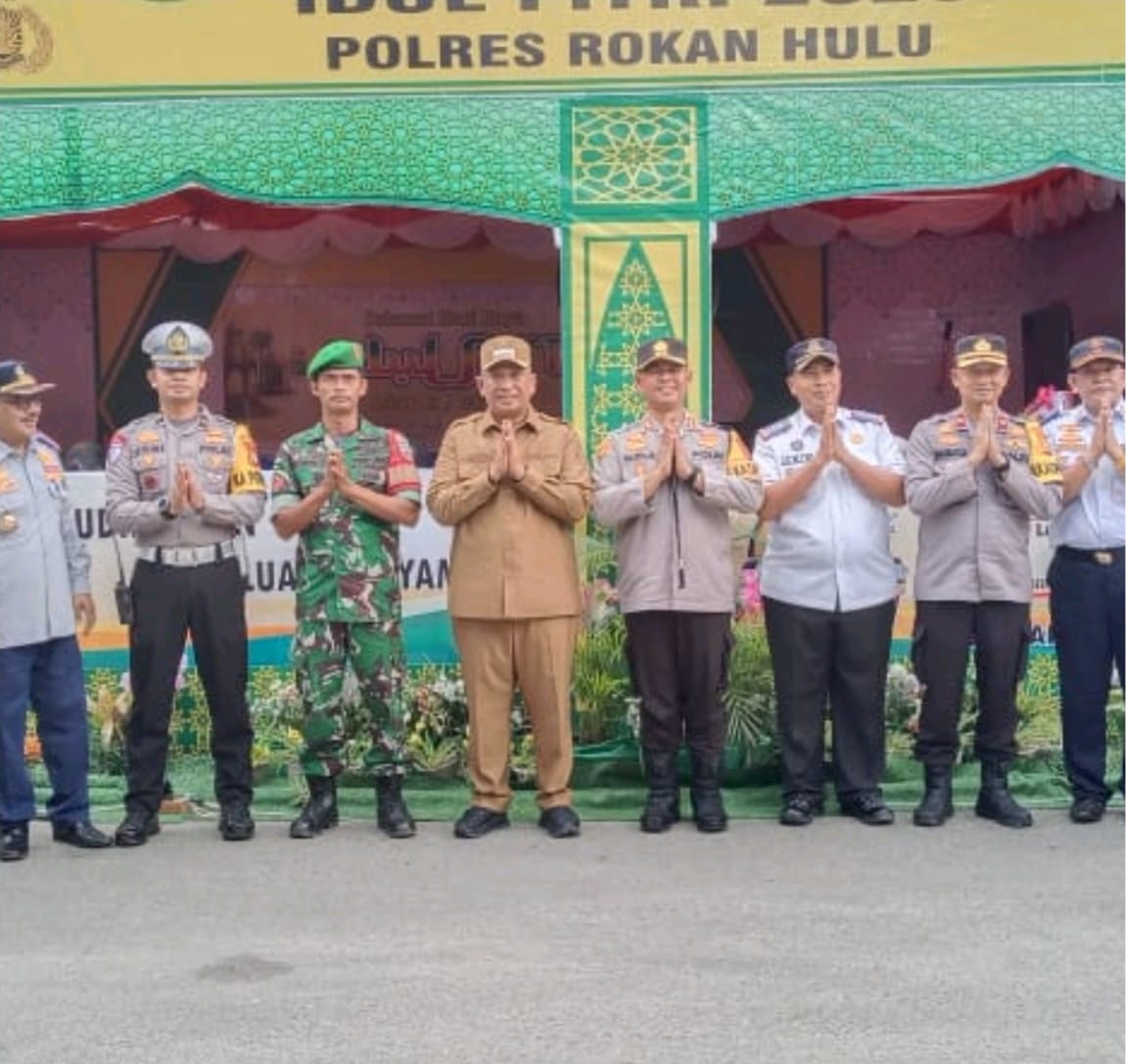 Bupati Rohul dan Kapolres Tinjau Pos Pengamanan Lebaran, Pastikan Kesiapan Arus Mudik