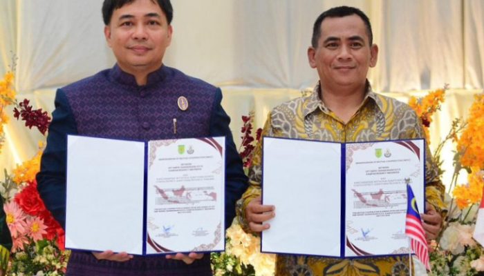 Bangkinang Kota Mendunia, SMPN 1 Jadi Tuan Rumah Pelajar Indonesia-Malaysia-Thailand