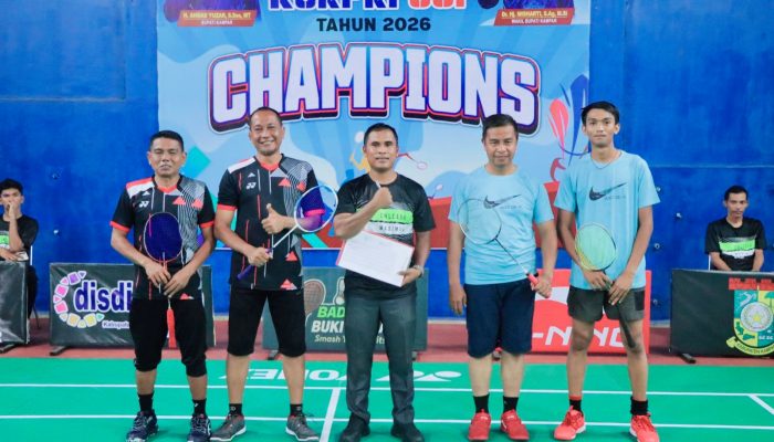 Korpri Cup Champion 2026, Ahmad Yuzar & Wahyu Nurdiansyah Awali Turnamen dengan Kemenangan