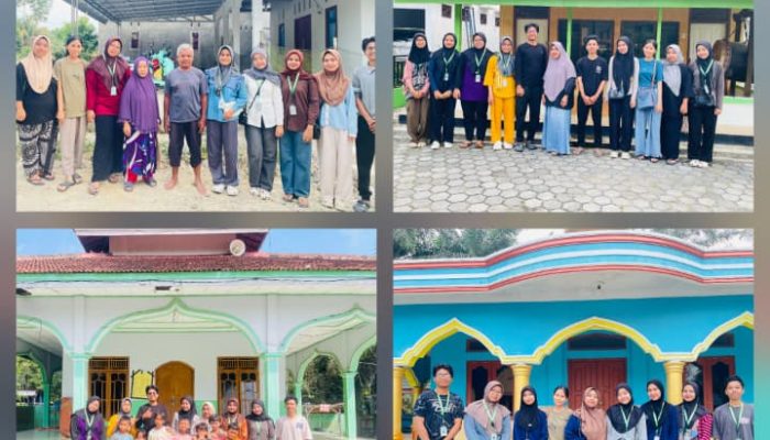 Mahasiswa KKN UNRI 2026 Gelar Gotong Royong Bersihkan 8 Musholla di 14 RT Desa Merangkai
