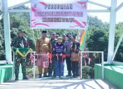 Wabup Misharti Resmikan Jembatan Gantung Perintis Garuda Bantuan Presiden RI di Desa Gajah Bertalut