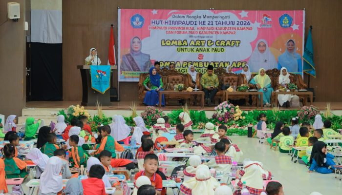 275 Anak dan 34 Pendidik PAUD Adu Kreativitas di Lomba Himpaudi Kampar